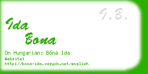 ida bona business card